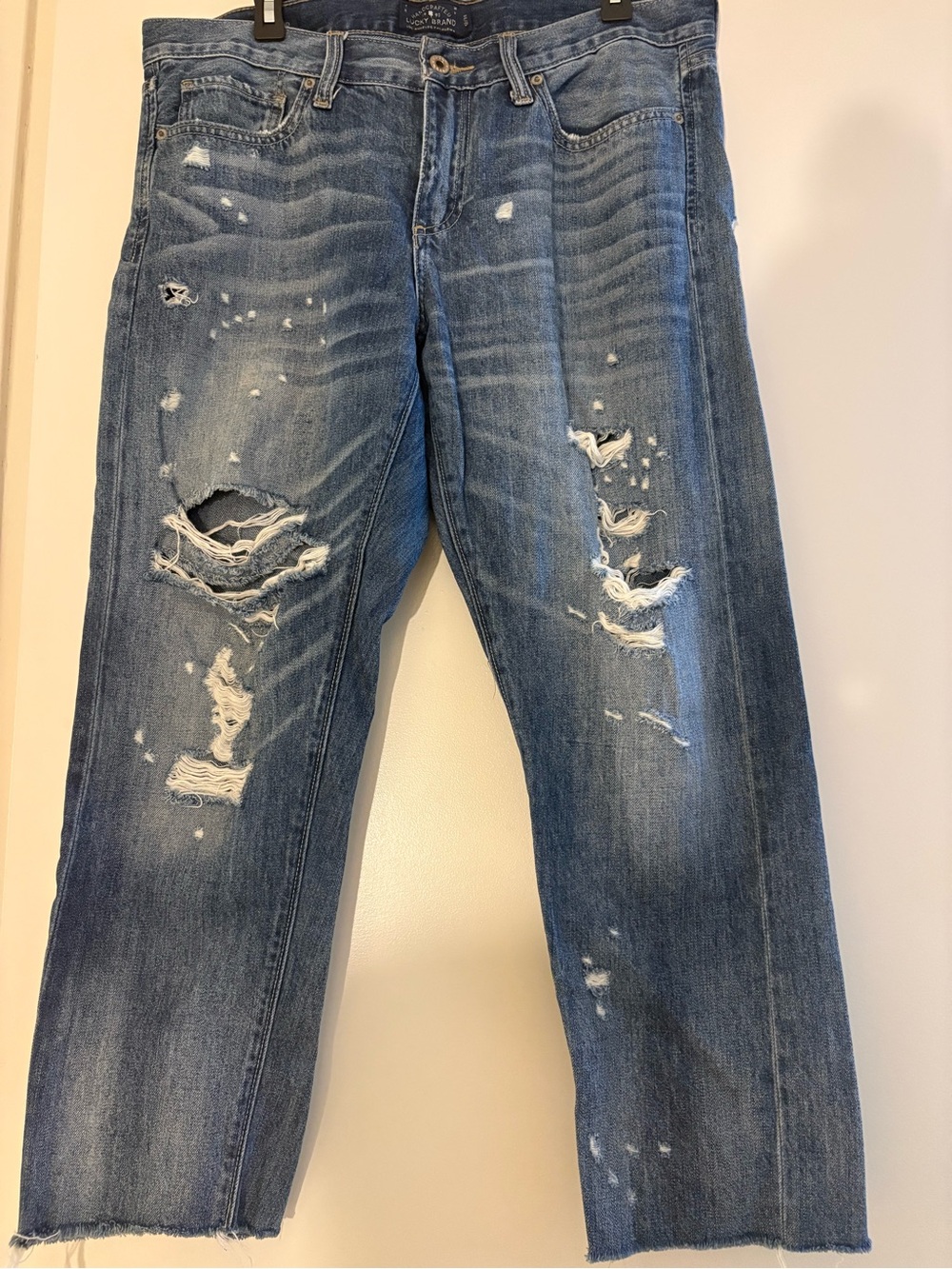 Lucky Brand Women’s Distressed Blue Straight Jeans